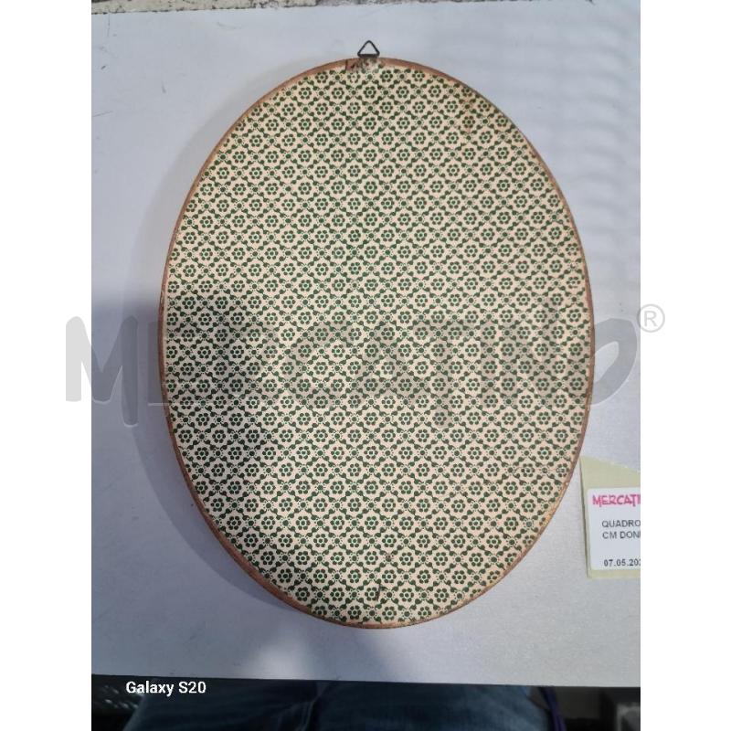 QUADRO OVALE DONNE 26CM DONNE SUONATRICI CORNICE LEGNO DORATO | Mercatino dell'Usato Modena 2