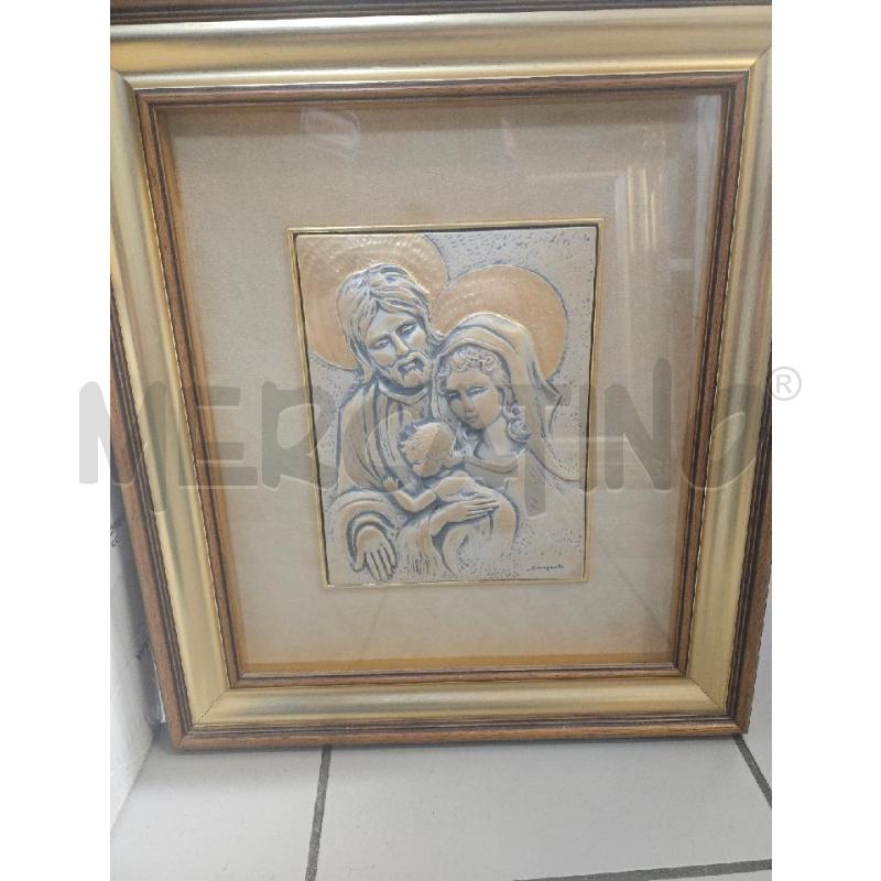 QUADRO SACRA FAMIGLIA 48X42CM LAMINA ### | Mercatino dell'Usato Modena 1