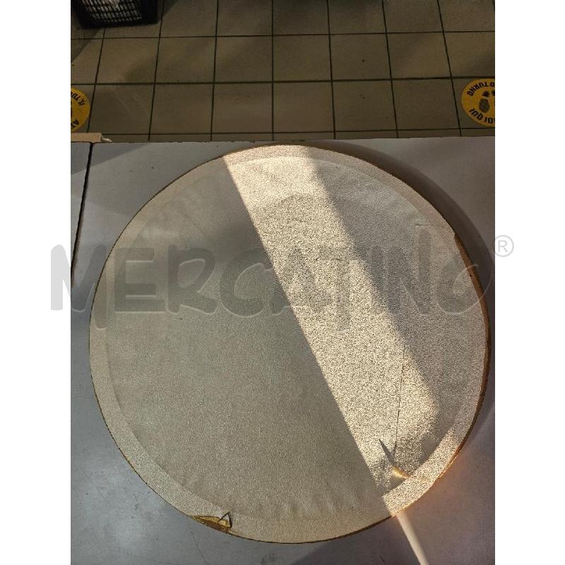 QUADRO TONDO 55CM CORNICE LEGNO DORATA TESSUTO | Mercatino dell'Usato Modena 2