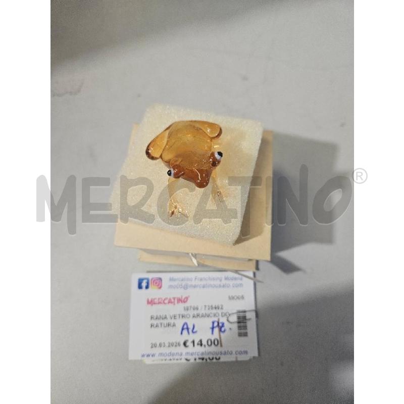 RANA VETRO ARANCIO DORATURA | Mercatino dell'Usato Modena 2