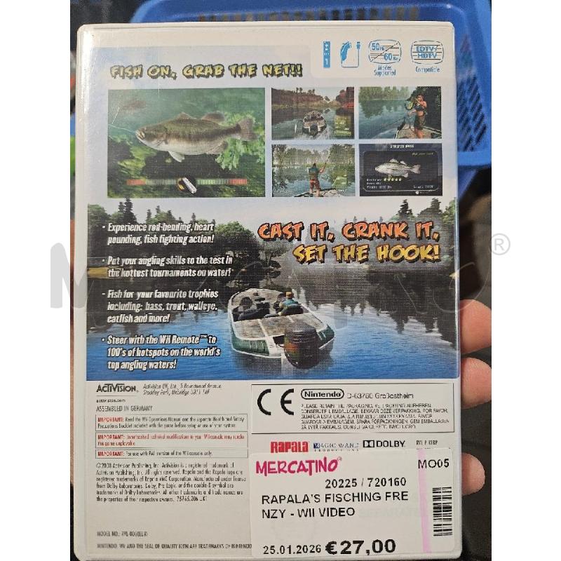 RAPALA'S FISCHING FRENZY - WII VIDEO GIOCO  | Mercatino dell'Usato Modena 2