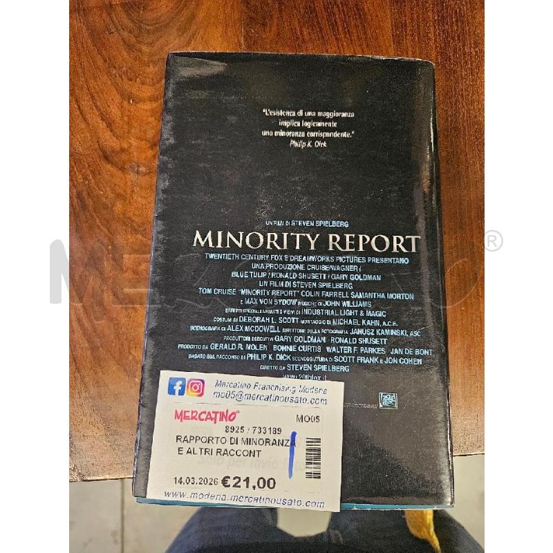RAPPORTO DI MINORANZA E ALTRI RACCONTI P. DICK - LIBRO | Mercatino dell'Usato Modena 2