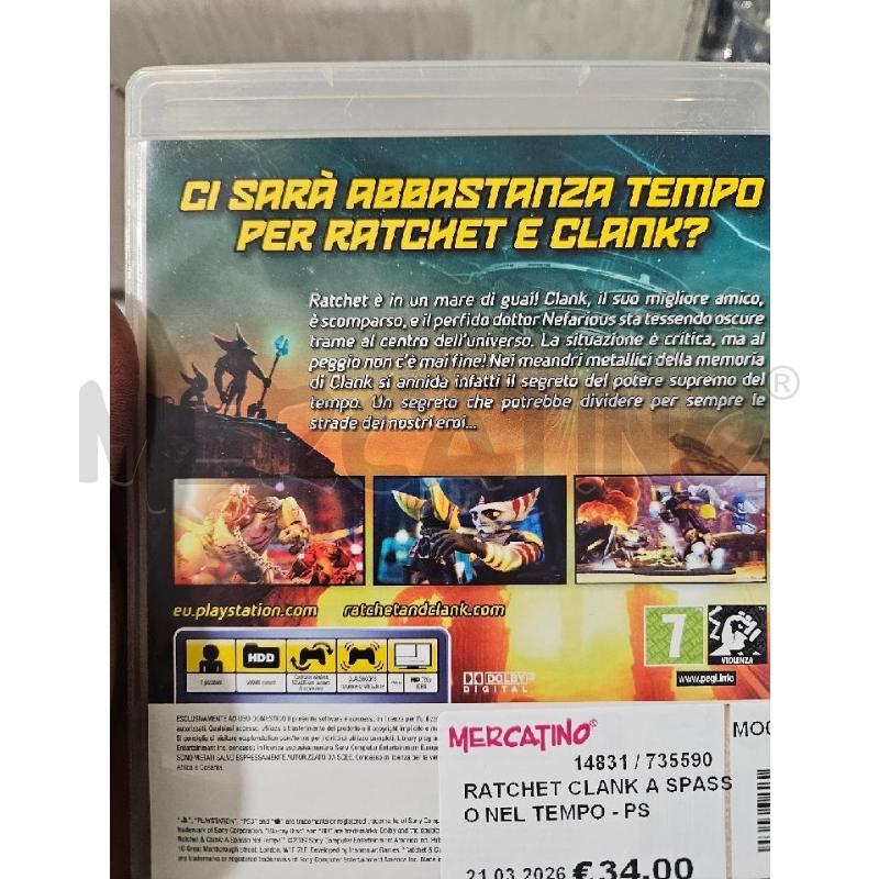 RATCHET CLANK A SPASSO NEL TEMPO - PS3 VIDEO GIOCO  | Mercatino dell'Usato Modena 2