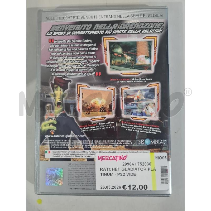 RATCHET GLADIATOR PLATINUM - PS2 VIDEO GIOCO  | Mercatino dell'Usato Modena 3