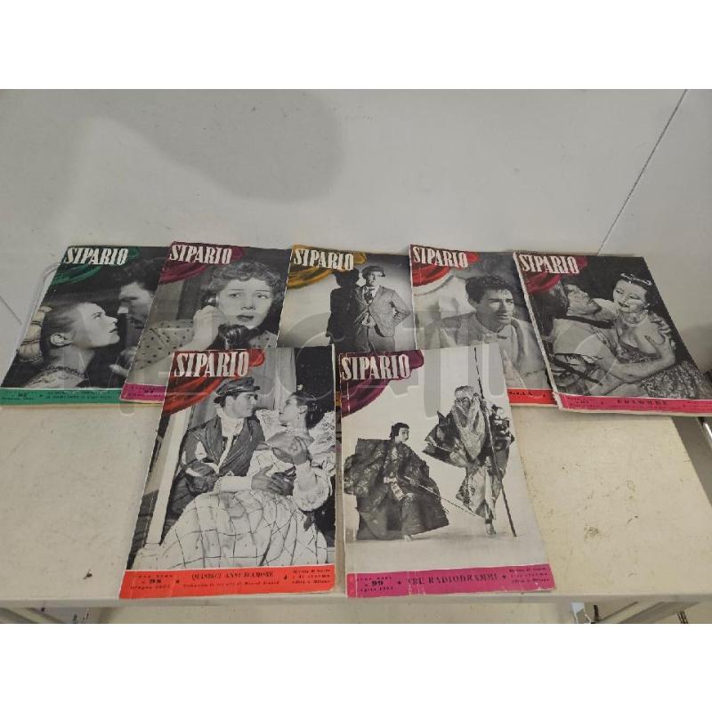 RIVISTA SIPARIO 1954 VV NUMERI  | Mercatino dell'Usato Modena 1