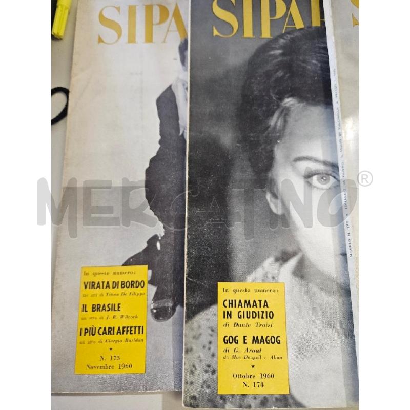 RIVISTA SIPARIO 1960 VV NUMERI  | Mercatino dell'Usato Modena 3