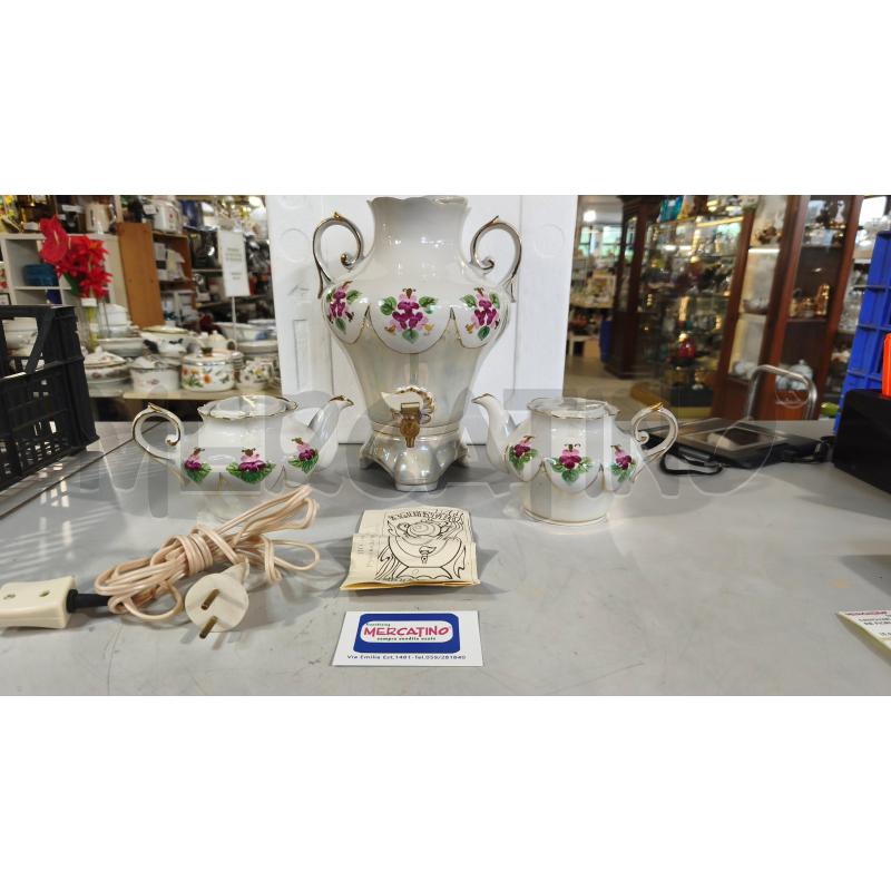SAMOVAR PRCLL +2 TEIERE FIORI DIPINTI DORATURE | Mercatino dell'Usato Modena 1