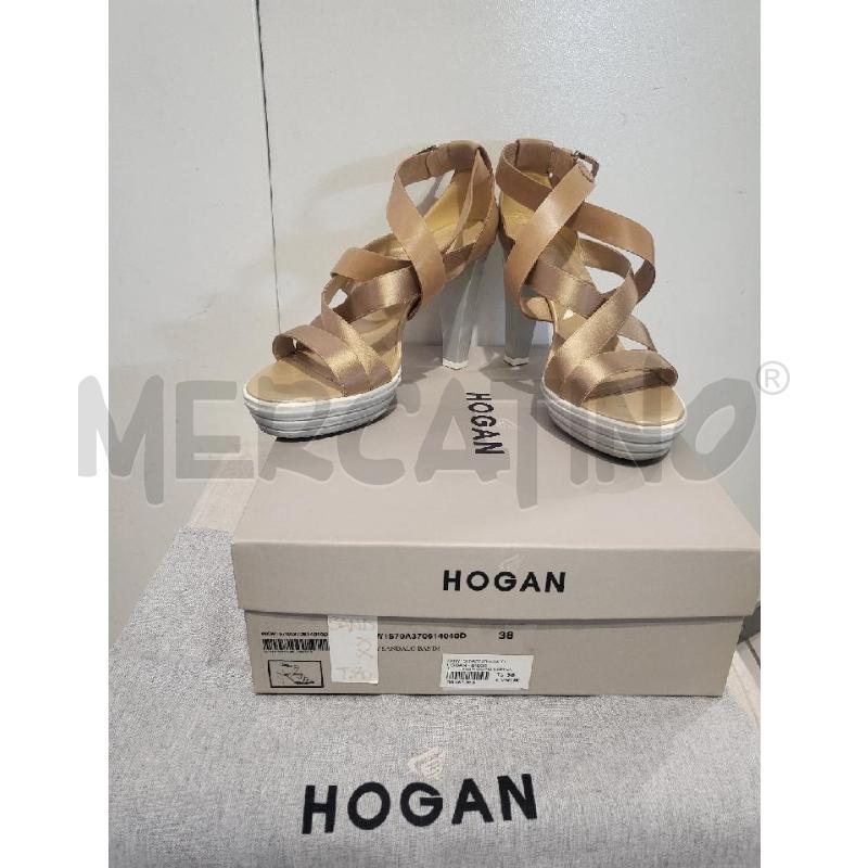 SANDALI DONNA BEIGE HOGAN TACCO ALTO | Mercatino dell'Usato Modena 1