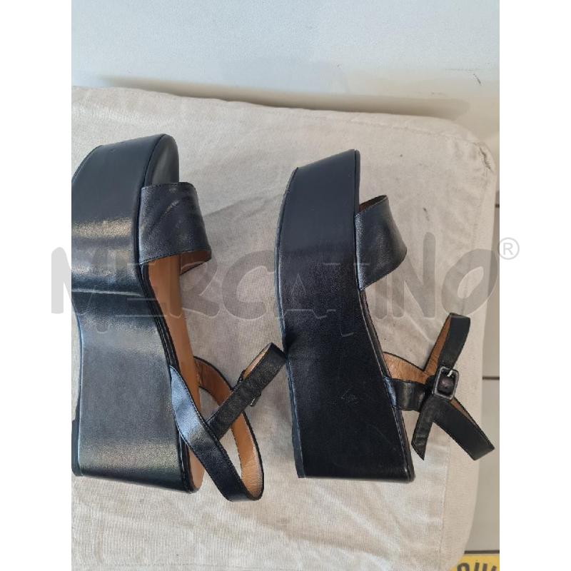 SANDALI DONNA NERI POLLINI ZEPPA | Mercatino dell'Usato Modena 4
