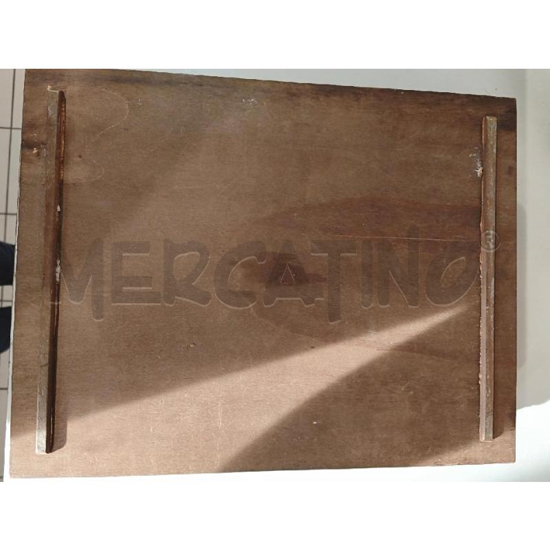 SCACCHIERA CUOIO LEGNO 38X30CM SCACCHI METTALLO | Mercatino dell'Usato Modena 5