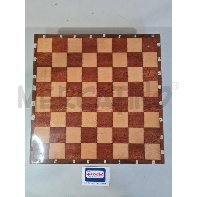SCACCHIERA LEGNO 38CM CON SCACCHI | Mercatino dell'Usato Modena 1