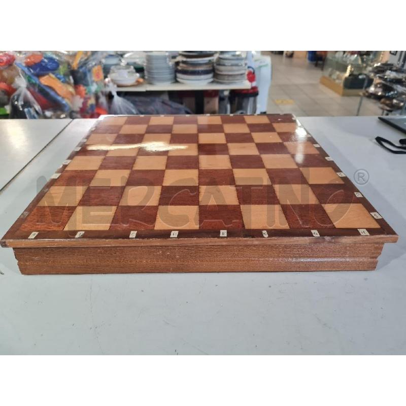 SCACCHIERA LEGNO 38CM CON SCACCHI | Mercatino dell'Usato Modena 4