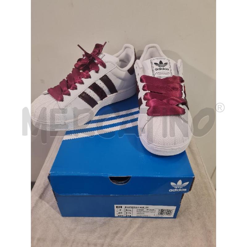 SCARPE DONNA BIANCO BORDEAUX ADIDAS SUPERSTAR | Mercatino dell'Usato Modena 1