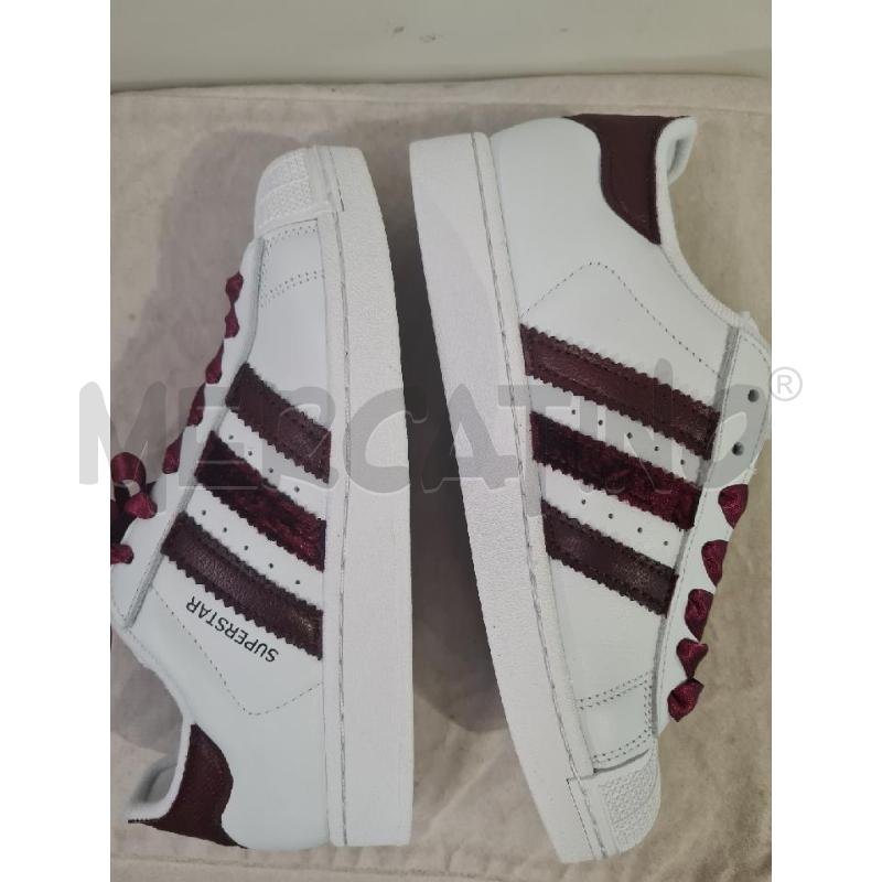 SCARPE DONNA BIANCO BORDEAUX ADIDAS SUPERSTAR | Mercatino dell'Usato Modena 3