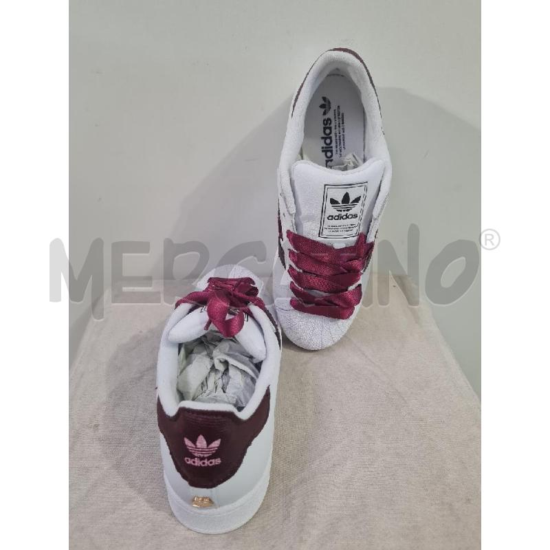 SCARPE DONNA BIANCO BORDEAUX ADIDAS SUPERSTAR | Mercatino dell'Usato Modena 4
