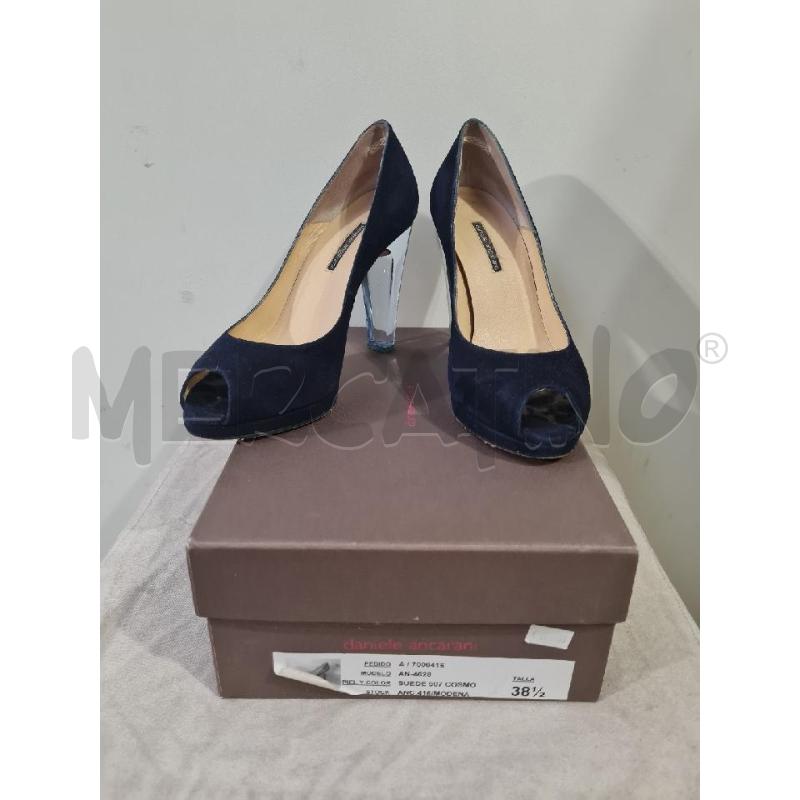 SCARPE DONNA DANIELE ANCARANI BLU TACCO  TRASPARENTE | Mercatino dell'Usato Modena 1