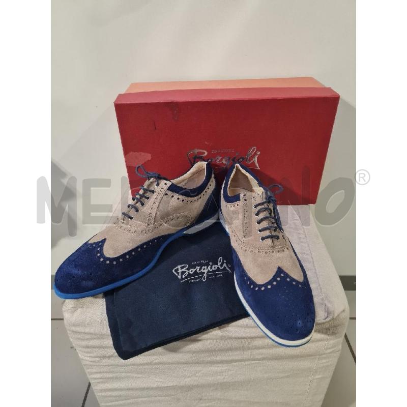 SCARPE UOMO BORGIOLI BEIGE BLU  | Mercatino dell'Usato Modena 1