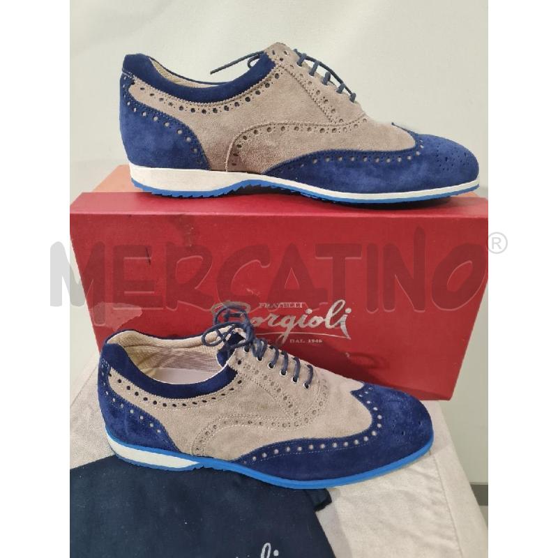 SCARPE UOMO BORGIOLI BEIGE BLU  | Mercatino dell'Usato Modena 2