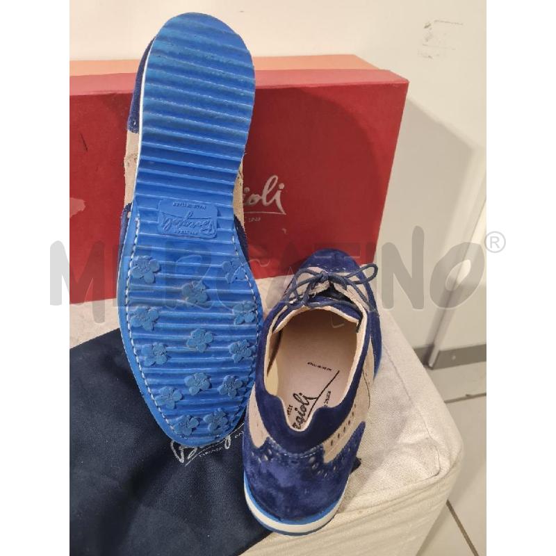 SCARPE UOMO BORGIOLI BEIGE BLU  | Mercatino dell'Usato Modena 3
