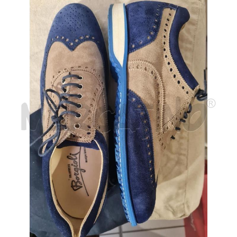 SCARPE UOMO BORGIOLI BEIGE BLU  | Mercatino dell'Usato Modena 5