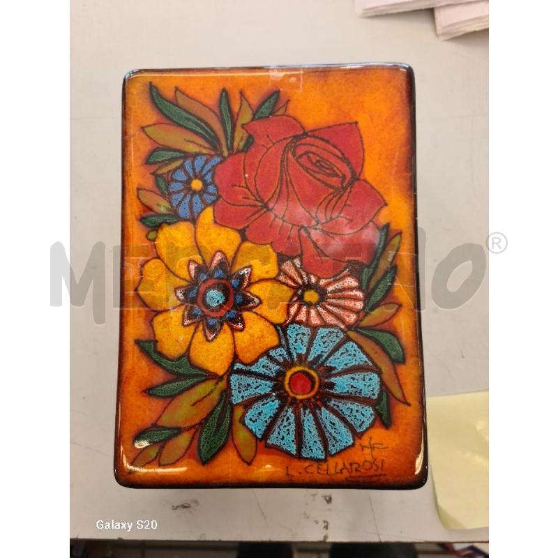 SCATOLA CER. CELLAROSI FAENZA FIORI 19X14CM | Mercatino dell'Usato Modena 1