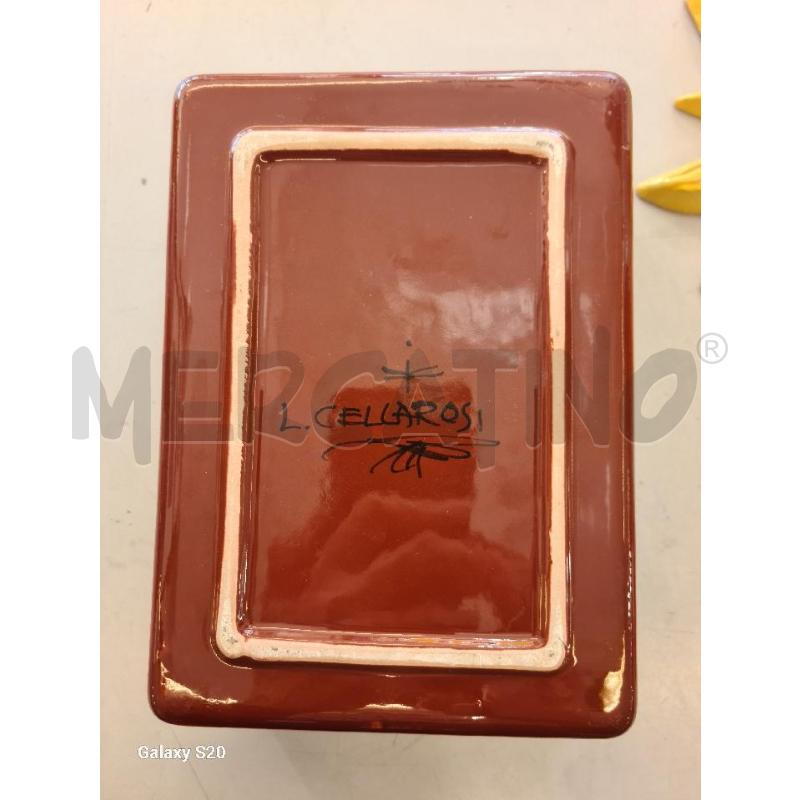 SCATOLA CER. CELLAROSI FAENZA FIORI 19X14CM | Mercatino dell'Usato Modena 3