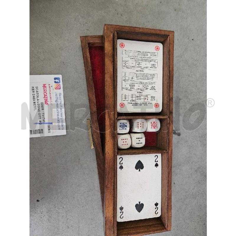 SCATOLA LEGNO OTT. POKER DADI RETT. | Mercatino dell'Usato Modena 2