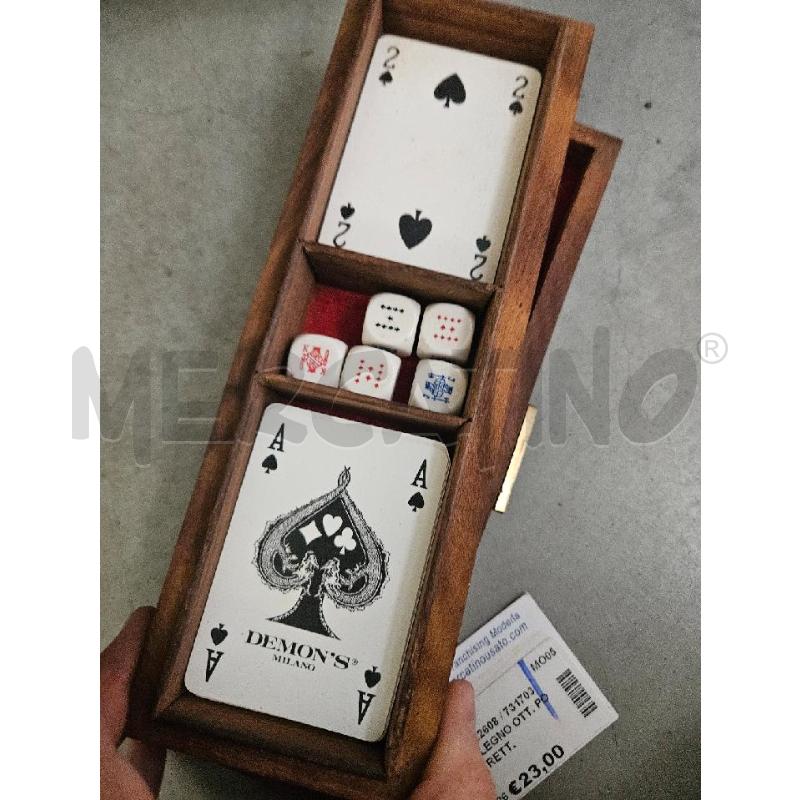 SCATOLA LEGNO OTT. POKER DADI RETT. | Mercatino dell'Usato Modena 3