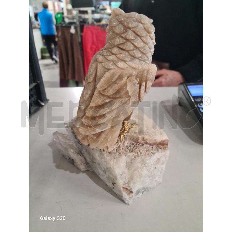 SCULTURA GUFO MINERALE SU QUARZO 20X20CM | Mercatino dell'Usato Modena 2