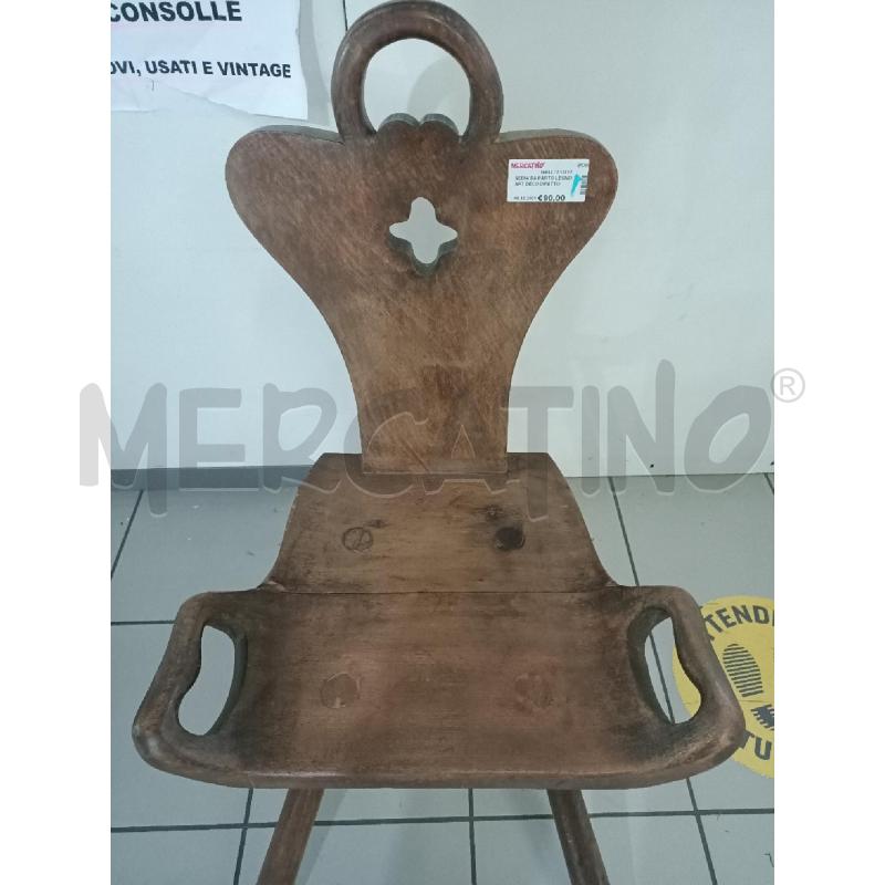 SEDIA DA PARTO LEGNO ART DECO DIFETTO | Mercatino dell'Usato Modena 4