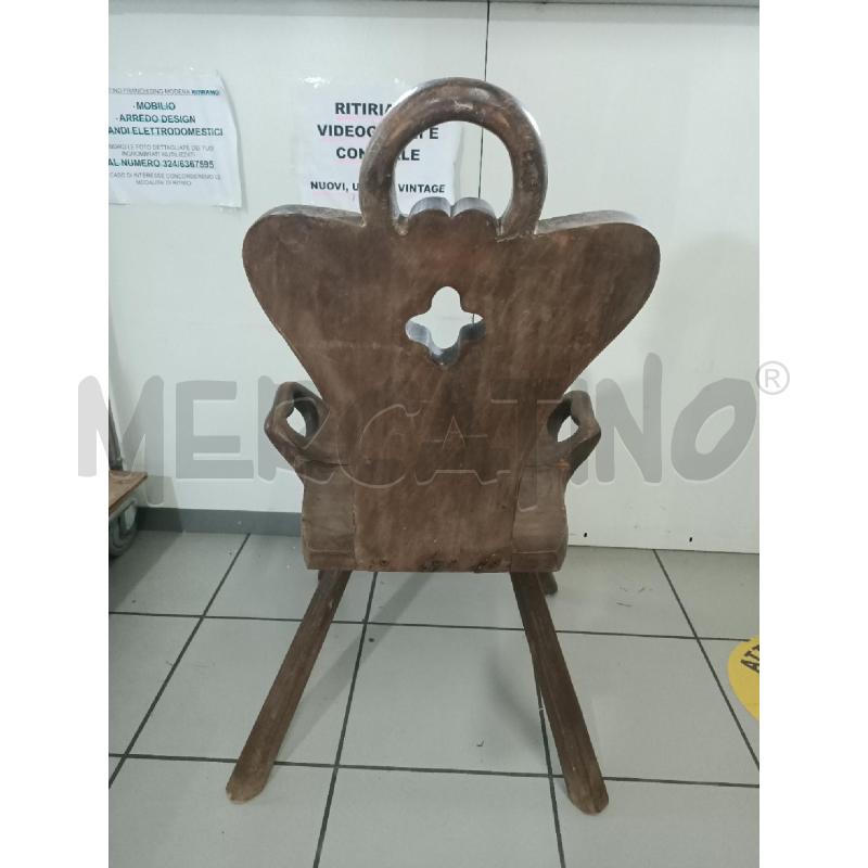 SEDIA DA PARTO LEGNO ART DECO DIFETTO | Mercatino dell'Usato Modena 5