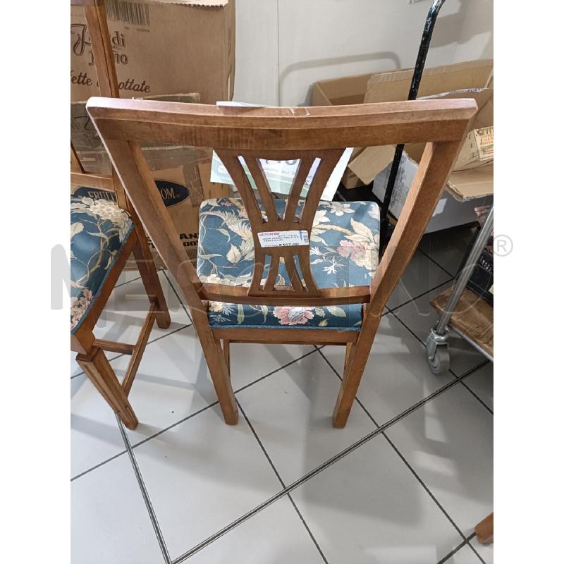 SEDIA LEGNO IMBOTTITA FIORI PAVONI | Mercatino dell'Usato Modena 3