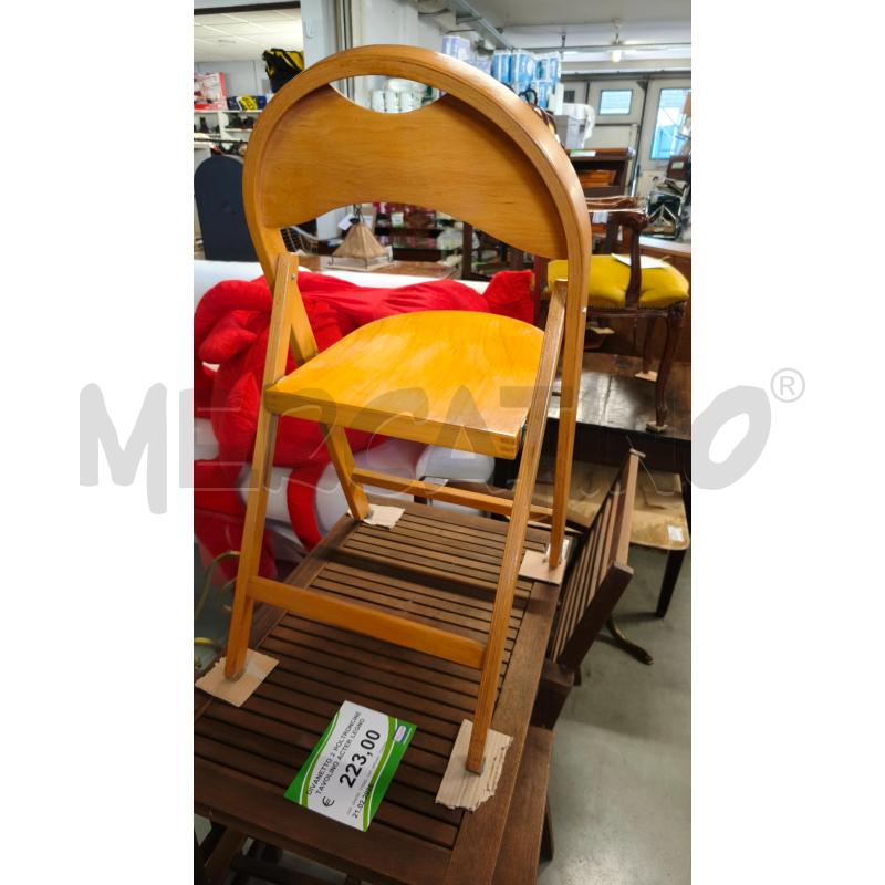 SEDIA LEGNO PIEGHEVOLE VINTAGE | Mercatino dell'Usato Modena 3
