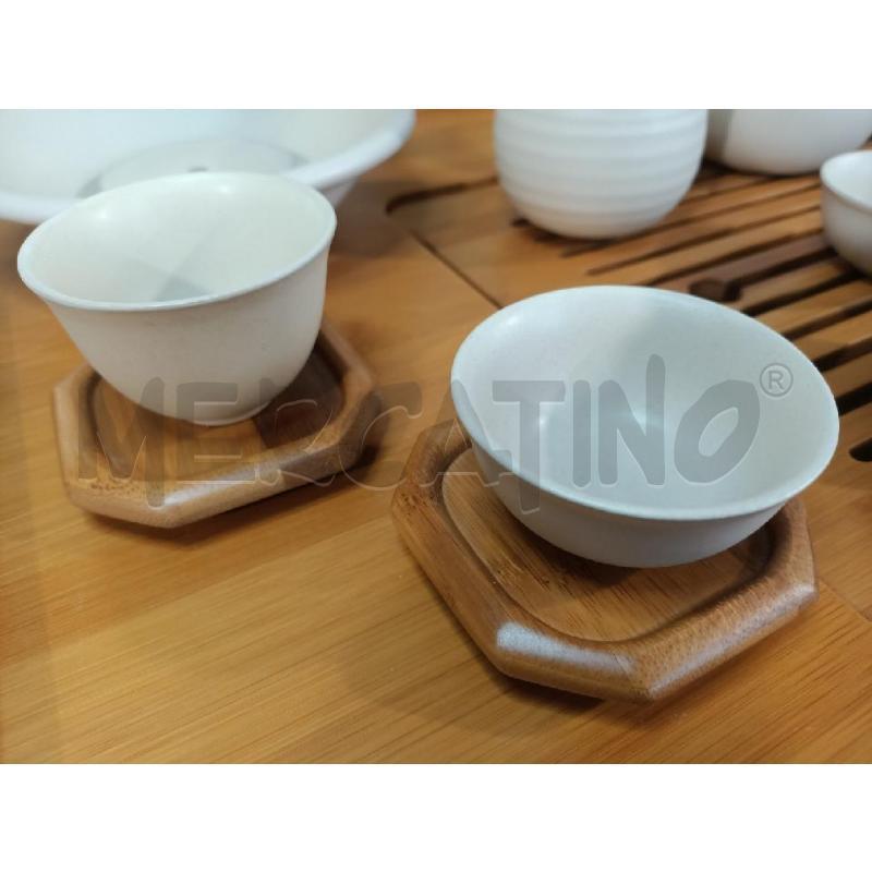 SERVIZIO TE CINESE PZ.10 CER. VASSOIO BAMBOO  | Mercatino dell'Usato Modena 5