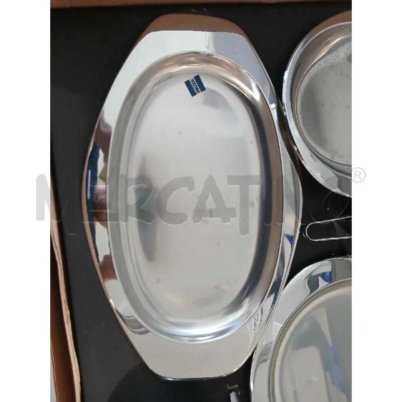 SET PZ.6 INOX VASSOI EFFEPI PIAZZA | Mercatino dell'Usato Modena 4
