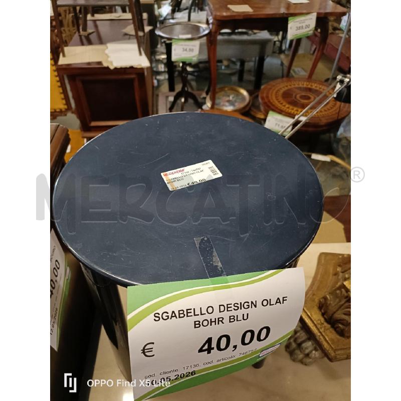 SGABELLO DESIGN OLAF BOHR BLU  | Mercatino dell'Usato Modena 2