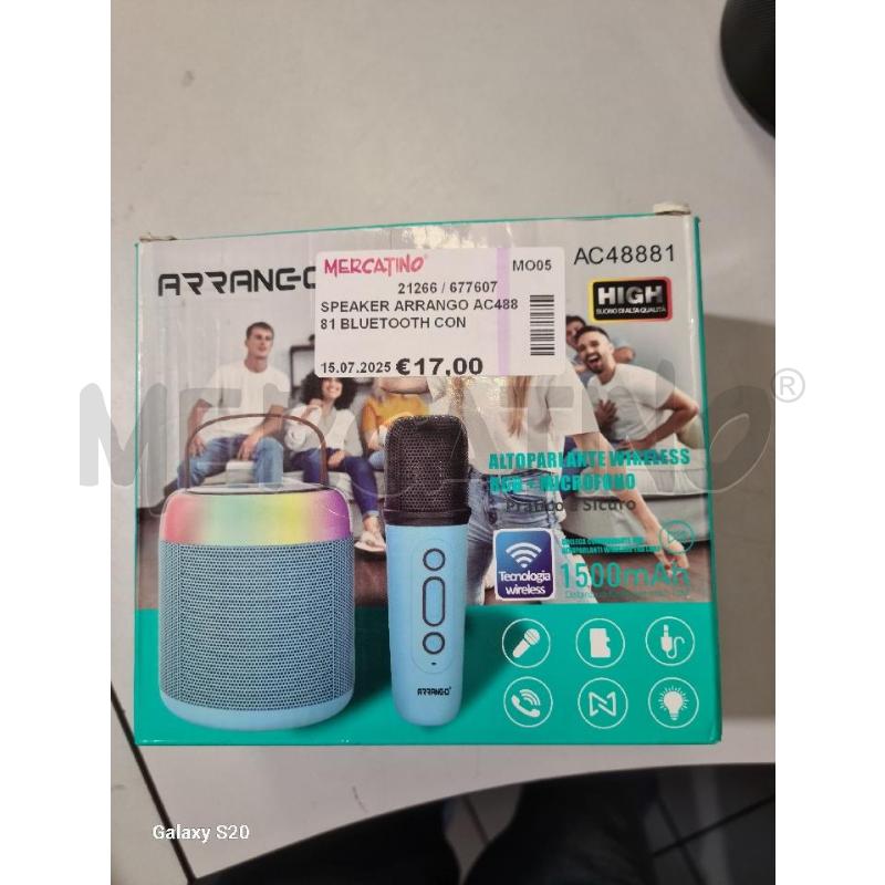 SPEAKER ARRANGO AC48881 BLUETOOTH CON MICROFONO  | Mercatino dell'Usato Modena 2