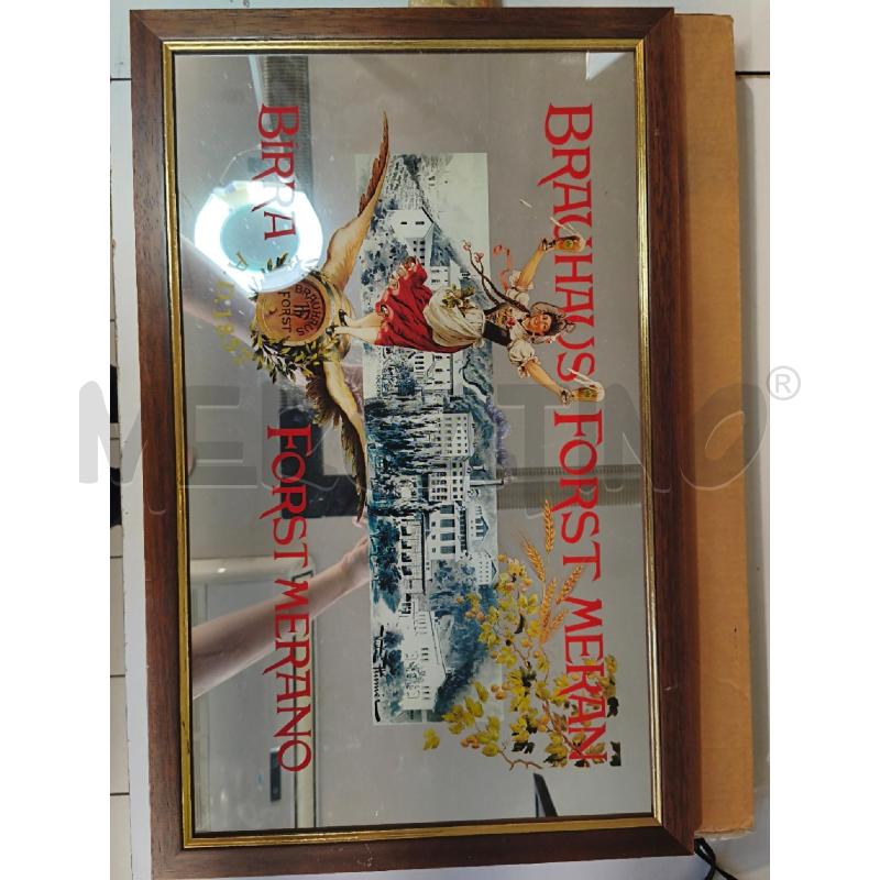 SPECCHIO BIRRA FORST MERANO 65X41CM | Mercatino dell'Usato Modena 1