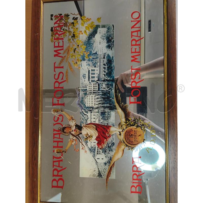 SPECCHIO BIRRA FORST MERANO 65X41CM | Mercatino dell'Usato Modena 2