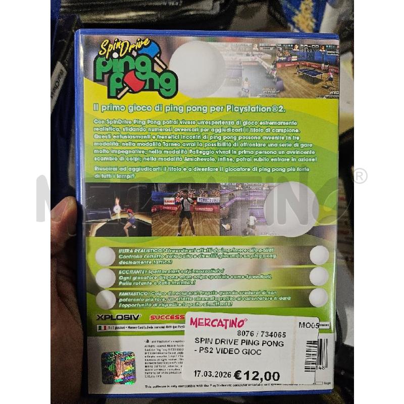SPIN DRIVE PING PONG - PS2 VIDEO GIOCO  | Mercatino dell'Usato Modena 2