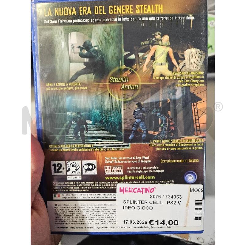 SPLINTER CELL - PS2 VIDEO GIOCO  | Mercatino dell'Usato Modena 2