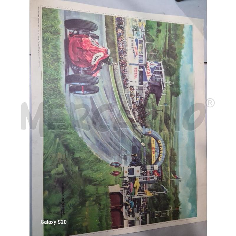 STAMPA FERRARI 246/58 GP FRANCIA 1958 57X44CM | Mercatino dell'Usato Modena 1