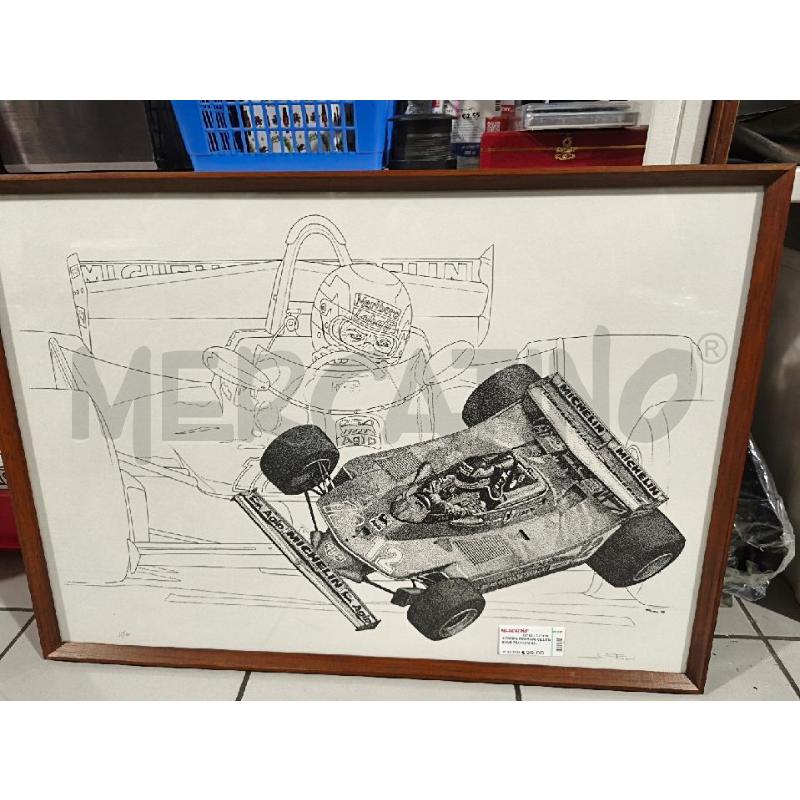 STAMPA FERRARI VILLENEUVE 75X53CM 65-100 | Mercatino dell'Usato Modena 1