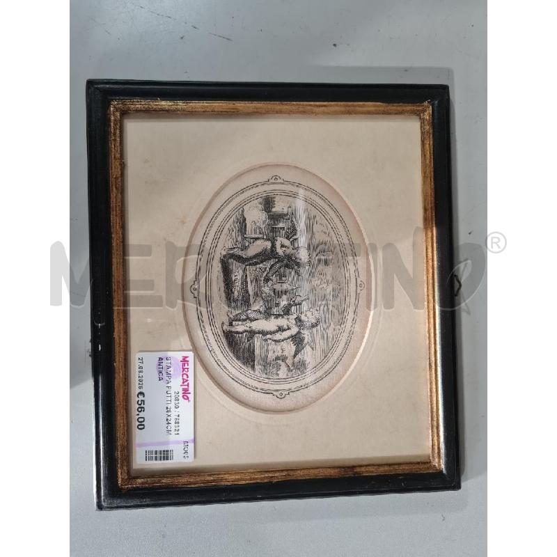 STAMPA PUTTI 28X24CM ANTICA | Mercatino dell'Usato Modena 1