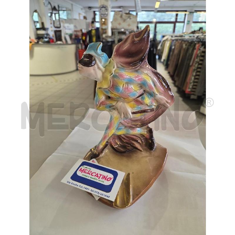 STATUA CER. ARLECCHINO SBECCATURINA | Mercatino dell'Usato Modena 1
