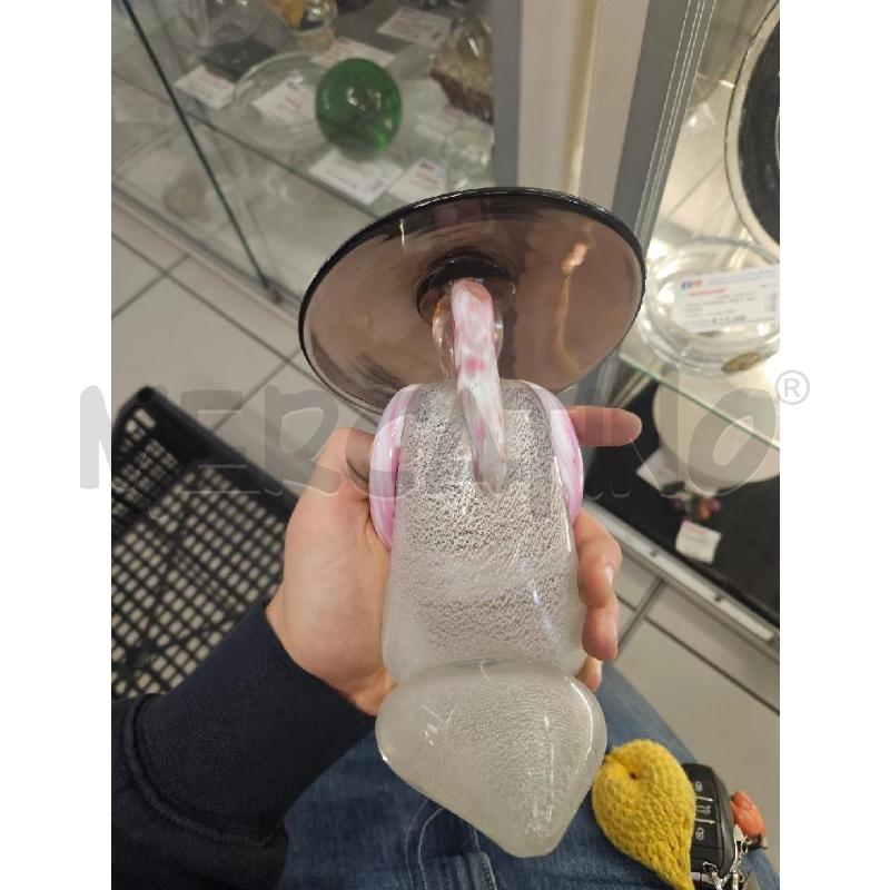 STATUINA MURANO COPRICAPO ROSA 20CM | Mercatino dell'Usato Modena 3