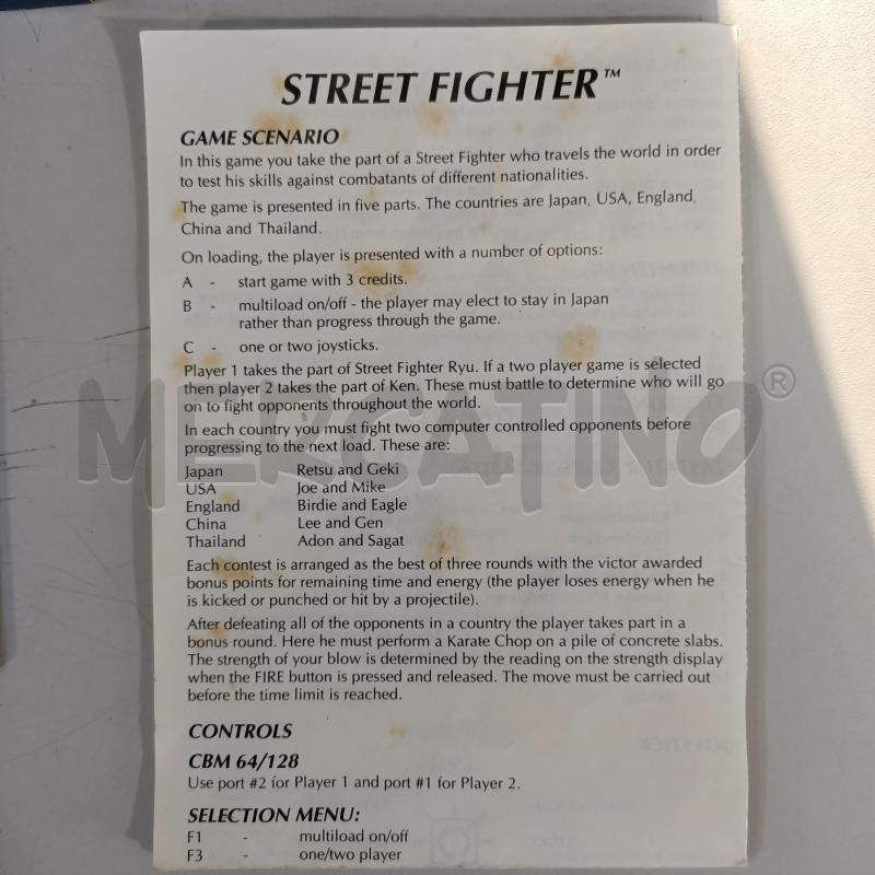 STREET FIGHTER 1989 FLOPPY CAPCOM KIKX - FLOPPY VIDEO GIOCO  | Mercatino dell'Usato Modena 4