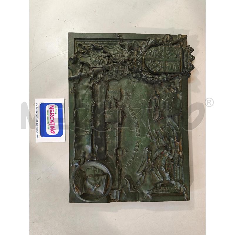 TARGA BRONZO POST FATA RESURGO 32X23CM ACSTELLO MILANO | Mercatino dell'Usato Modena 1