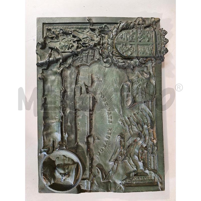 TARGA BRONZO POST FATA RESURGO 32X23CM ACSTELLO MILANO | Mercatino dell'Usato Modena 2