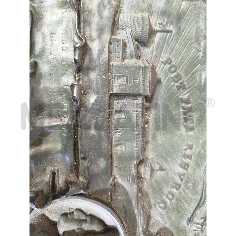 TARGA BRONZO POST FATA RESURGO 32X23CM ACSTELLO MILANO | Mercatino dell'Usato Modena 3